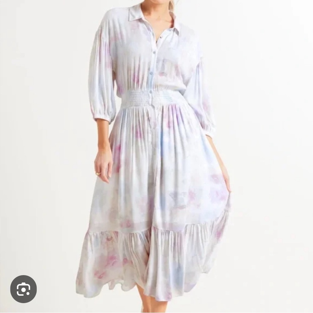 Z Supply Purple and White Maxi Dress